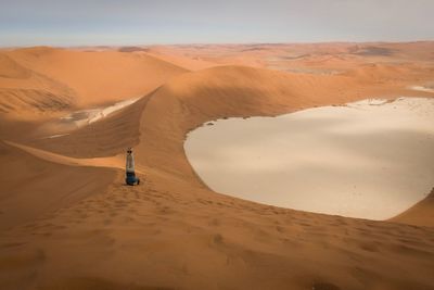 Scenic view of desert against sky