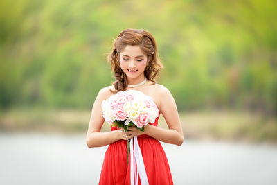 Portrait of a smiling young woman