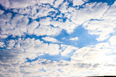 Low angle view of clouds in sky