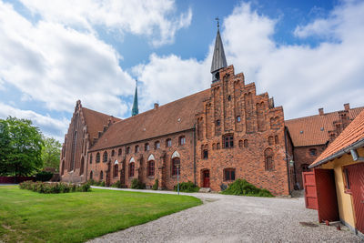 Exterior of old building against sky