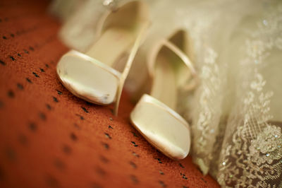 Close-up of tea cup on table