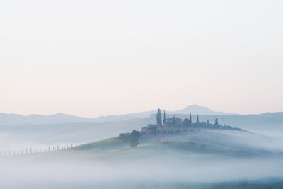 Foggy sunrise