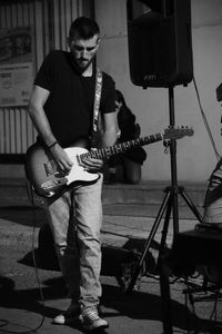 Young man playing guitar