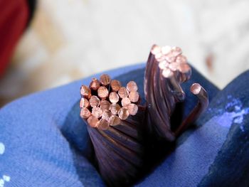 Close-up of hand holding ice cream