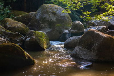 Rocks in sea