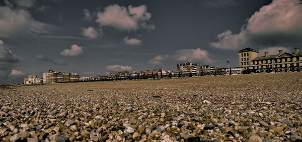 Built structure against cloudy sky