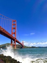 View of bridge over sea