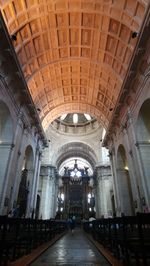 Interior of illuminated building