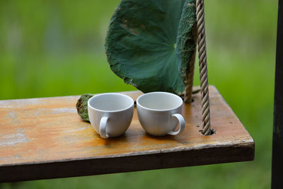 Close-up of tea served on table