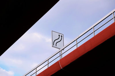 Low angle view of bridge against sky