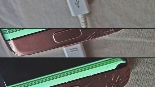 High angle view of eyeglasses on table