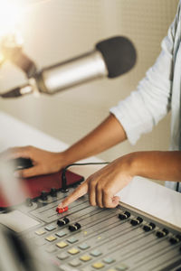 Radio broadcasting from the studio