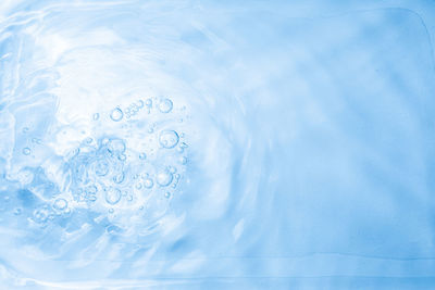 High angle view of bubbles in water