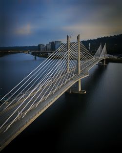 Bridge over river in city