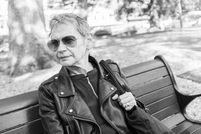 Portrait of mature man wearing sunglasses