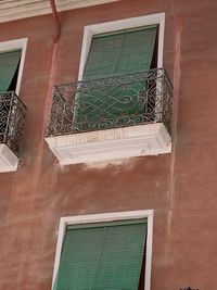 Low angle view of window on building