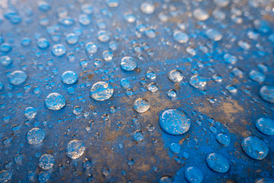 Full frame shot of wet bubbles