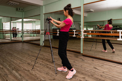 Women standing on floor