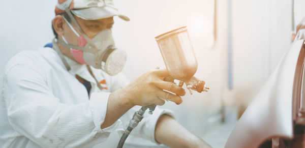 Midsection of woman working