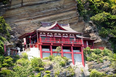 View of red temple