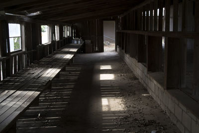 Empty corridor of building