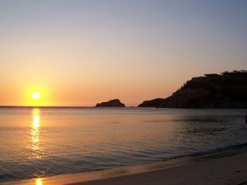 View of sea at sunset