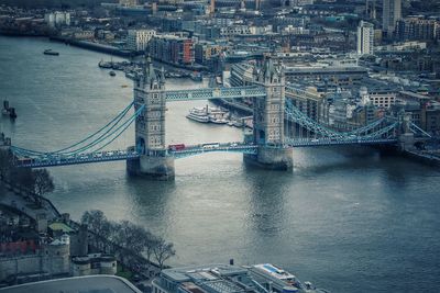 Bridge over river in city