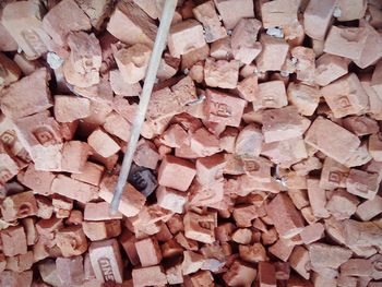 Full frame shot of logs