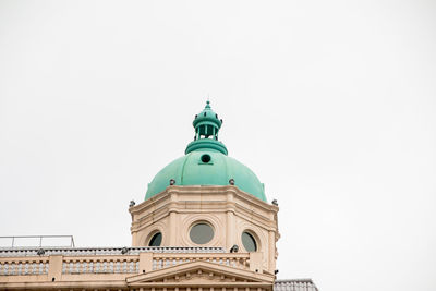 Low angle view of building against clear sky