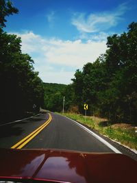 Road passing through landscape