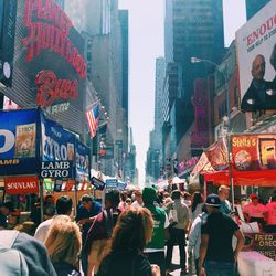 People on city street