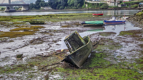 Boats in sea