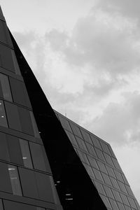 Low angle view of modern building against sky