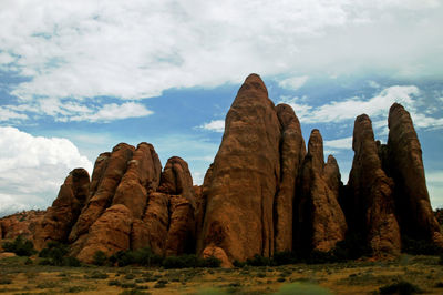 Rock formations in a desert