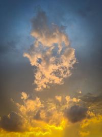 Low angle view of sky at dusk