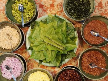 High angle view of food in container