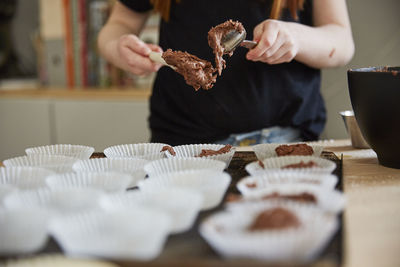 Making cupcakes