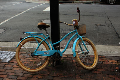 Bicycle on cobblestone