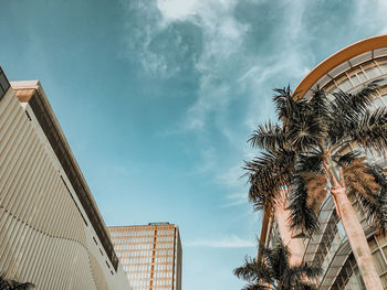 Low angle view of modern building against sky