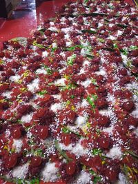 High angle view of vegetables for sale