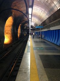 People walking in subway station