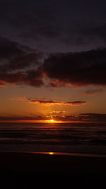 Scenic view of sunset over sea