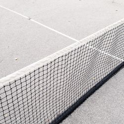 High angle view of netting on sports field