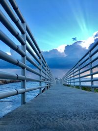 Bridge against sky during winter