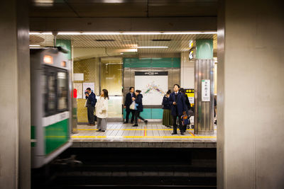 People at subway station