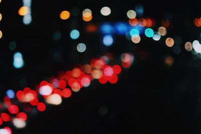 Defocused lights at night