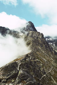 Scenic view of rocky mountains against sky