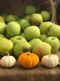 Close-up of pumpkins