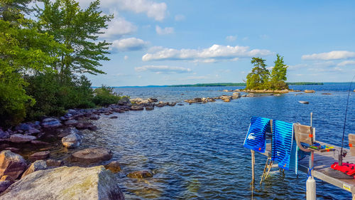 Scenic view of sea against sky