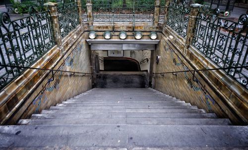 Staircase leading towards historic building